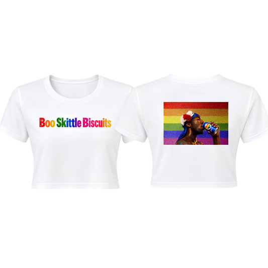 Boo skittle biscuits Crop Top
