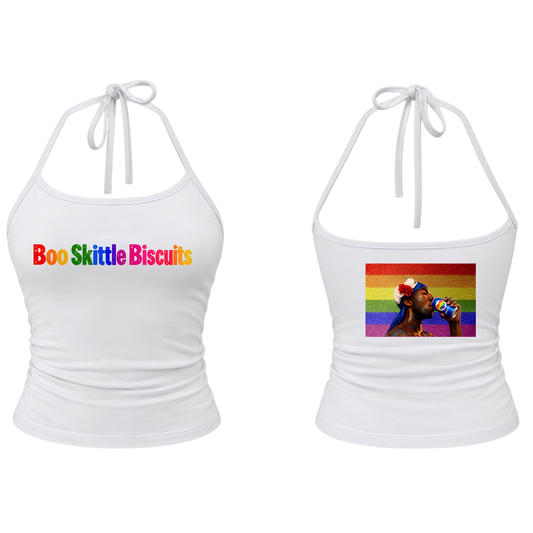 Boo skittle biscuits Halter Top