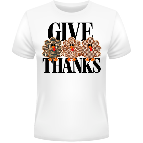 Give Thanks Adult T-Shirt